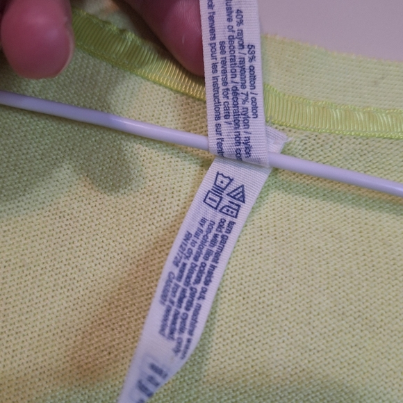 Aeropostale XS lime green knit sparkly button-up longsleeve soft cardigan - Picture 4 of 7